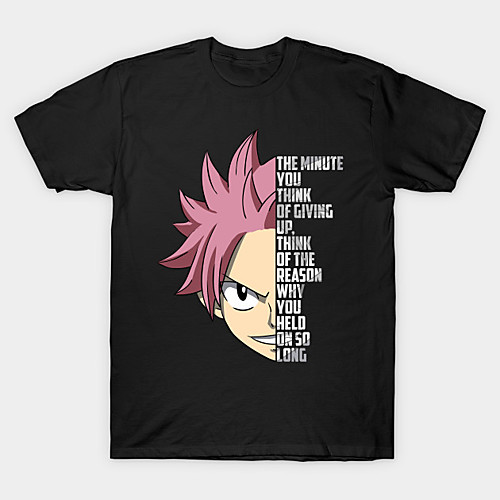 

Inspired by Fairy Tail Natsu Dragneel Cosplay Costume T-shirt Microfiber Graphic Prints Printing T-shirt For Men's / Women's