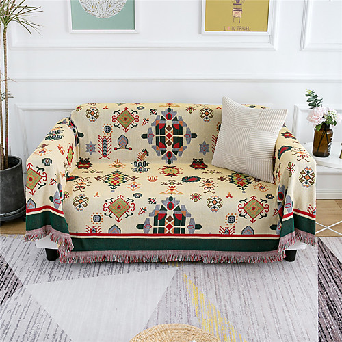 

Sofa Cover Multi Color / Geometric Printed Cotton Slipcovers