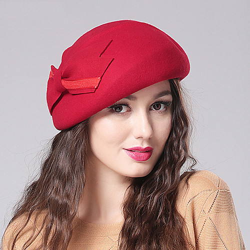 

Elegant Lady Wool Hats with Trim 1 Piece Special Occasion / Party / Evening Headpiece