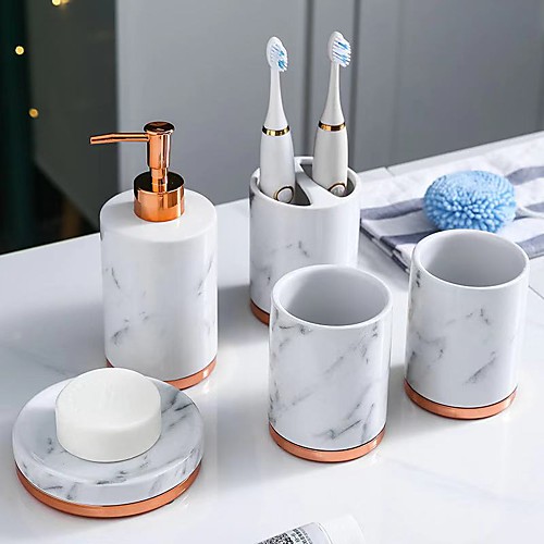 

Ceramic Sanitary Ware Idea five Piece Lovers Live Toothbrush Cup Household Bathroom Articles for Use Gargle Wash Gargle Suit