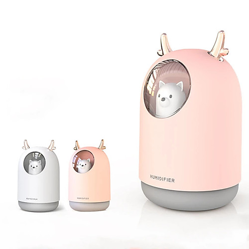 

300ML Mini Bear Air Humidifier USB Aromatherapy Aroma Essential Oil Diffuser for Home Office Car Cool Mist Maker LED Night Light