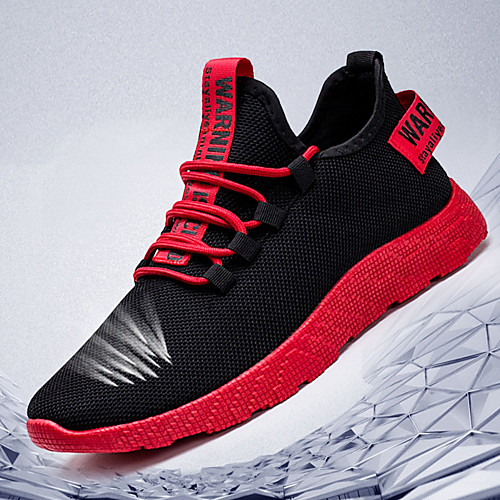 

Men's Trainers Athletic Shoes Sporty Athletic Outdoor Running Shoes Basketball Shoes Tissage Volant Breathable Non-slipping Shock Absorbing Booties / Ankle Boots White Yellow Red Spring Summer