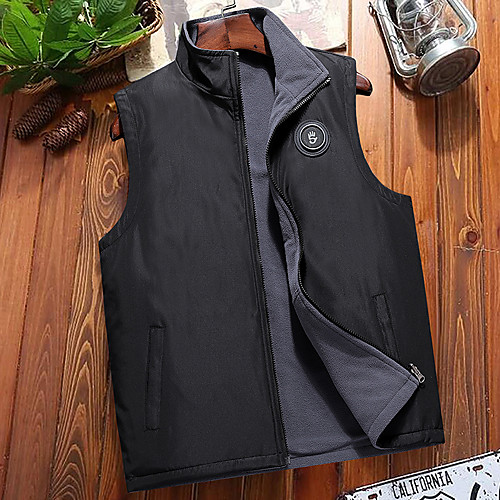 

Men's Hiking Vest / Gilet Sleeveless Outerwear Vest / Gilet Top Outdoor Thermal Warm Lightweight Breathable Quick Dry Autumn / Fall Winter Fleece Polyester Solid Color Black Army Green Dark Blue