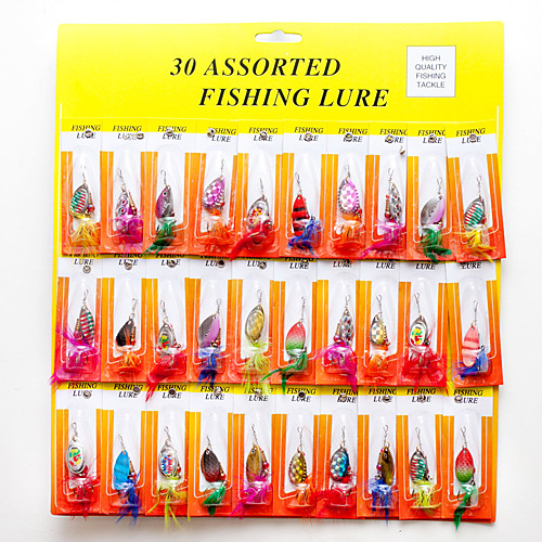 

30 pcs Fishing Lures Spinnerbaits Bass Trout Pike Lure Fishing