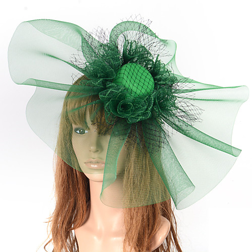 

Elegant & Luxurious Retro Tulle Fascinators with Floral / Tiered 1 Piece Special Occasion / Party / Evening Headpiece