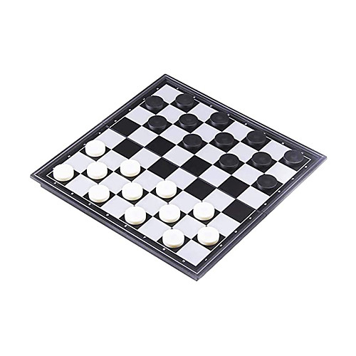 

8x8 Board Checkers Draught 64 Squares Table Game Draughts Checkers with Extendable Board 9x9 Inch 12 Black 12 White Pieces Draughts 8x8 Board