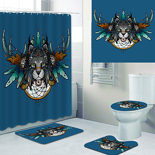 

Bathroom Shower Curtains & Hooks Rainbow Neoclassical Polyester Waterproof