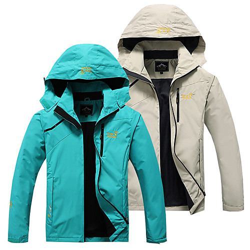 

Women's Men's Hiking Softshell Jacket Hiking Windbreaker Outdoor Waterproof Lightweight UV Sun Protection Breathable Jacket Top Fishing Climbing Camping / Hiking / Caving Men's-Red Women-black