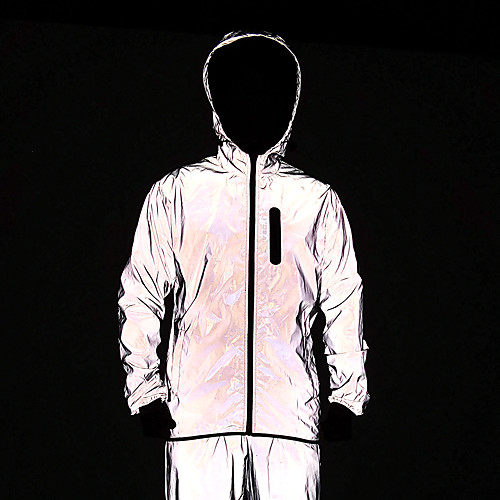

WOSAWE Men's Cycling Jacket Bike Tracksuit Windbreaker Jersey Waterproof Windproof Sports Solid Color Silver Clothing Apparel Loose Bike Wear Waterproof / Long Sleeve
