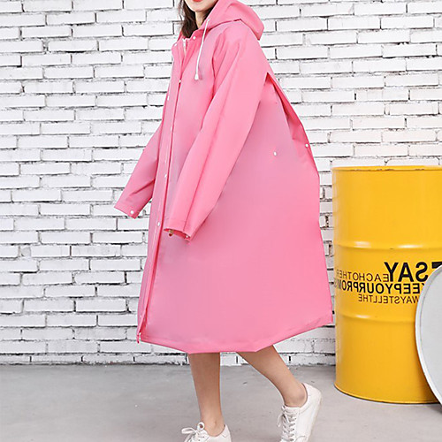 

Women's Men's Rain Poncho Waterproof Hiking 3-in-1 Jacket Rain Jacket Winter Outdoor Solid Color Waterproof Lightweight Windproof Breathable Raincoat Poncho Top Fishing Climbing Beach Transparent
