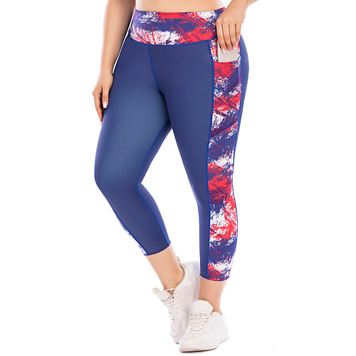

Women's Plus Size Print Graphic Sporty Yoga Ankle-Length Leggings 12043[Bra]