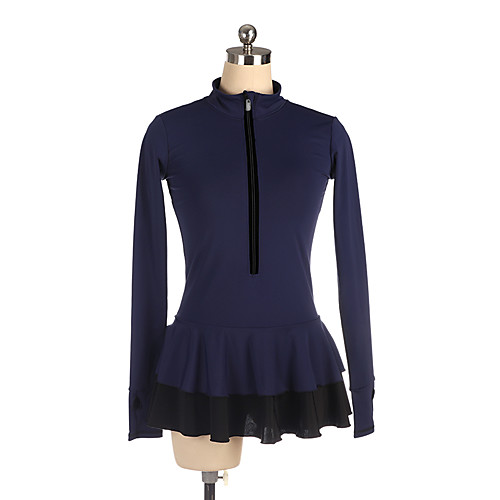 

Figure Skating Dress Women's Girls' Ice Skating Dress Purple Dark Green Blue Spandex High Elasticity Training Skating Wear Classic Long Sleeve Ice Skating Winter Sports Figure Skating / Kids
