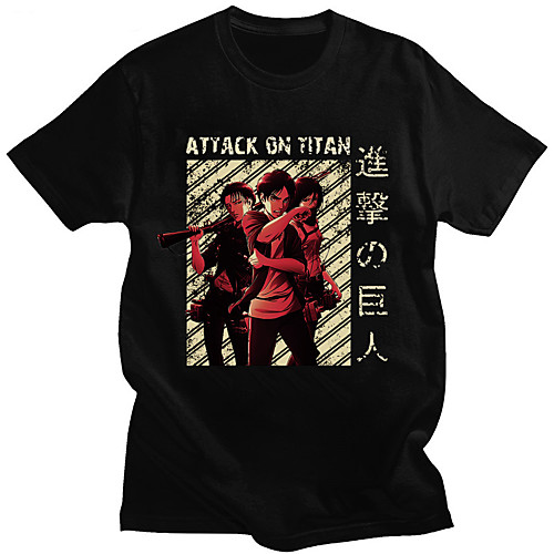 

Inspired by Attack on Titan levi ackerman Cosplay Costume T-shirt Microfiber Graphic Prints Printing T-shirt For Men's / Women's