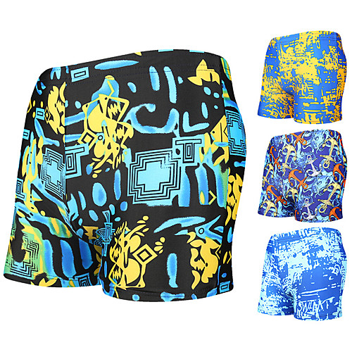 

Men's Swim Shorts Swim Trunks Elastane Board Shorts Breathable Quick Dry Swimming Surfing Water Sports Painting Summer