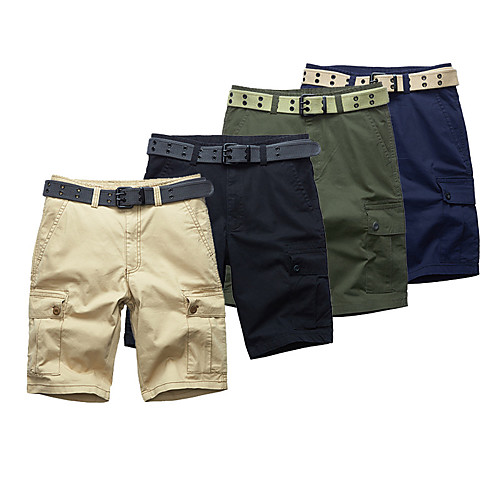 

Men's Hiking Shorts Hiking Cargo Shorts Solid Color Summer Outdoor 10 Multi-Pockets Breathable Soft Wear Resistance Cotton Shorts Black Blue Khaki Green Hunting Fishing Climbing 28 29 30 31 32