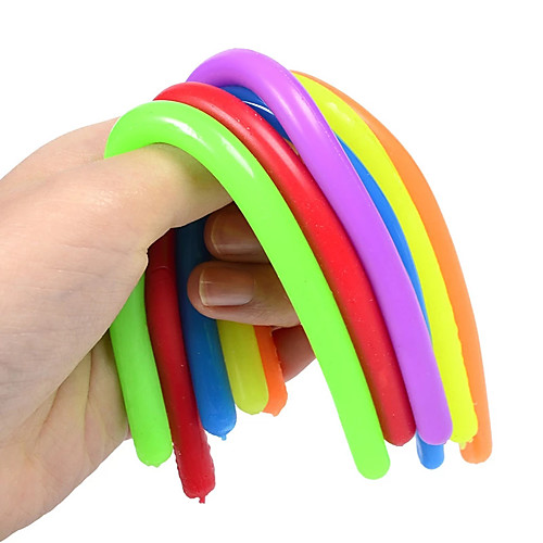 

5 Pcs Children Adult Decompression Toy Luminous Noodle Stretch String TPR Rope Anti Stress Toys String Fidget Autism Vent Toys