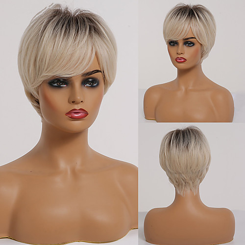 

Synthetic Wig Natural Straight Short Bob Wig Short A1 A2 A3 A4 A5 Synthetic Hair Women's Cosplay Party Fashion Blonde