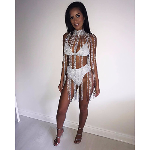 

Body Chain Sexy Women's Body Jewelry For Party Evening Chandelier Rhinestone Gold Silver