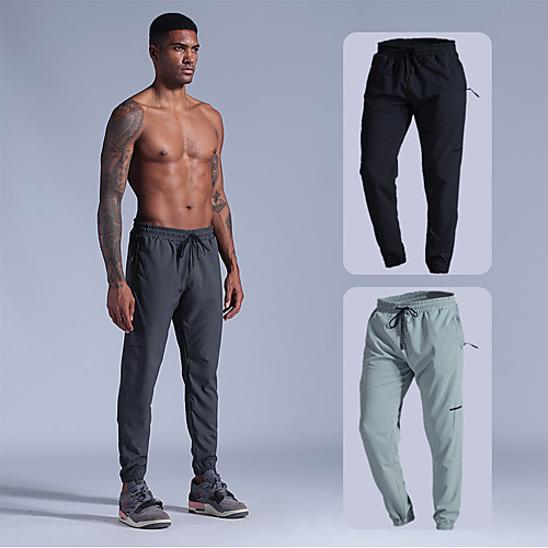 

Men's Joggers Jogger Pants Athletic Bottoms Drawstring Spandex Winter Fitness Gym Workout Running Jogging Training Breathable Quick Dry Moisture Wicking Sport Solid Colored Dark Gray Gray