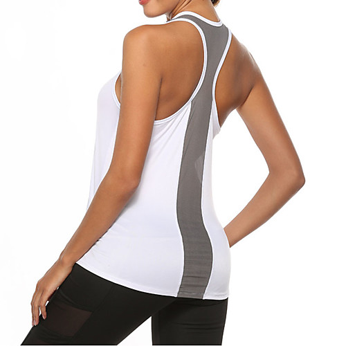 

Women's Tank Top Tee / T-shirt Mesh Patchwork Strapped Neck Spandex Sport Athleisure Top Sleeveless Breathable Soft Comfortable Yoga Running Everyday Use Casual Daily Outdoor