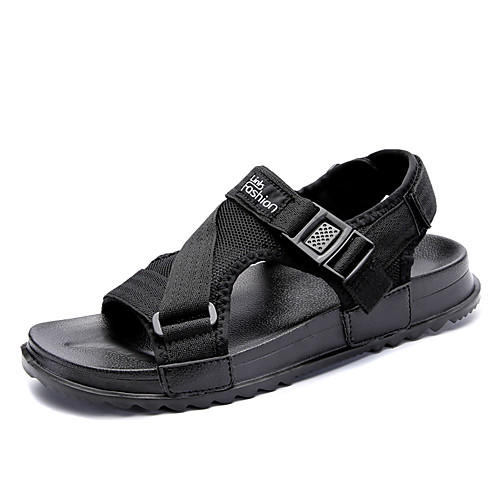 

Men's Sandals Casual Daily Outdoor Walking Shoes Mesh Breathable Non-slipping Black Gray Summer