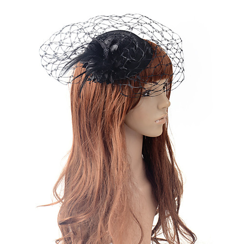 

Elegant Retro Tulle Fascinators with Hollow-out / Trim 1 Piece Special Occasion / Party / Evening Headpiece