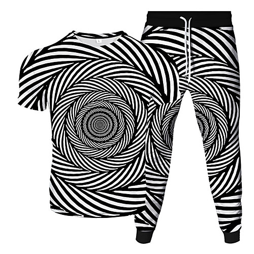 

Men's Women's 2 Piece Tracksuit Sweatsuit Street Casual Short Sleeve 2pcs Breathable Moisture Wicking Soft Gym Workout Running Jogging Training Exercise Sportswear Normal Outfit Set Clothing Suit