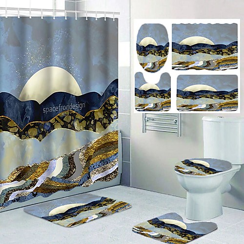 

Bathroom Shower Curtains & Hooks Casual Polyester Waterproof