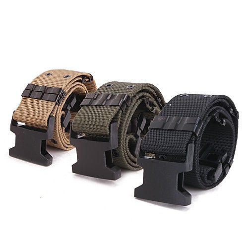 

Men's Military Tactical Belt Breathable Wearable Quick Release for Camping / Hiking Hunting Fishing Solid Colored Canvas Fall Spring Summer