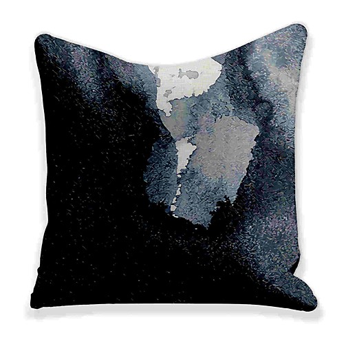 

Double Side 1 Pc Colour Block Cushion Cover Print 45x45cm Linen for Sofa Bedroom