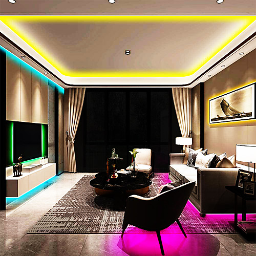 

LED Strip Lights Ultra-Long RGB 20M 65.6ft 5050 LED Tape Lights Flexible Color Changing LED Lights with 44 Keys IR Remote for Bedroom Kitchen DIY Home Decoration(4X16.4ft) and 12V 10A