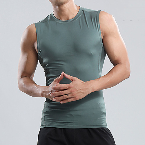 

Men's Sleeveless Running Tank Top Tee Tshirt Top Athletic Athleisure Breathable Quick Dry Moisture Wicking Yoga Fitness Gym Workout Running Jogging Sportswear Solid Colored Normal White Black