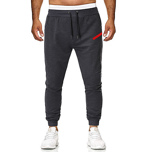 

Men's Sweatpants Joggers Jogger Pants Athletic Bottoms Drawstring Pocket Cotton Winter Fitness Gym Workout Running Training Exercise Breathable Soft Sweat wicking Normal Sport Solid Colored Dark Grey