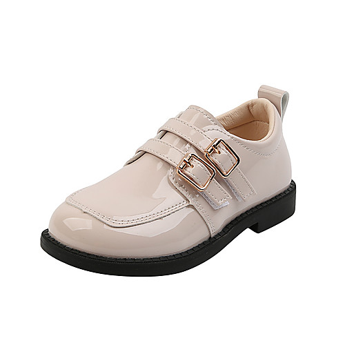 

Girls' Flats Comfort Flower Girl Shoes Children's Day Leather Little Kids(4-7ys) Big Kids(7years ) Daily Party & Evening Buckle Black Beige Fall Spring