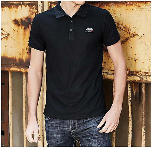 

Men's Polo Letter Sleeveless Daily Tops White Black Royal Blue