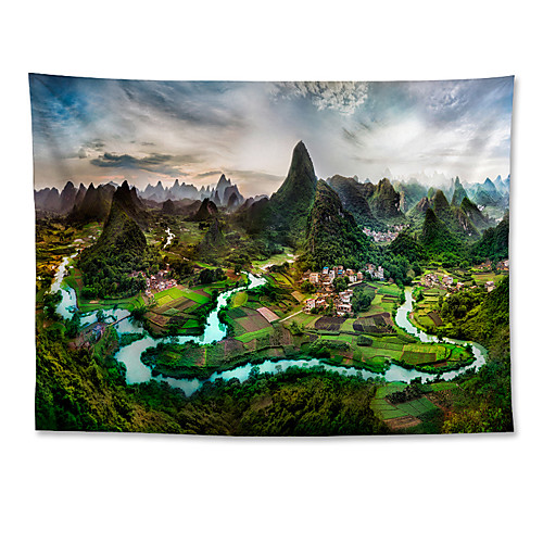 

Wall Tapestry Art Decor Blanket Curtain Hanging Home Bedroom Living Room Decoration Polyester Landscape of Guilin Guangxi