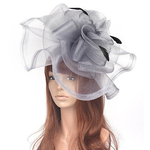 

Elegant & Luxurious Retro Tulle Fascinators with Feather / Floral 1 Piece Special Occasion / Party / Evening Headpiece