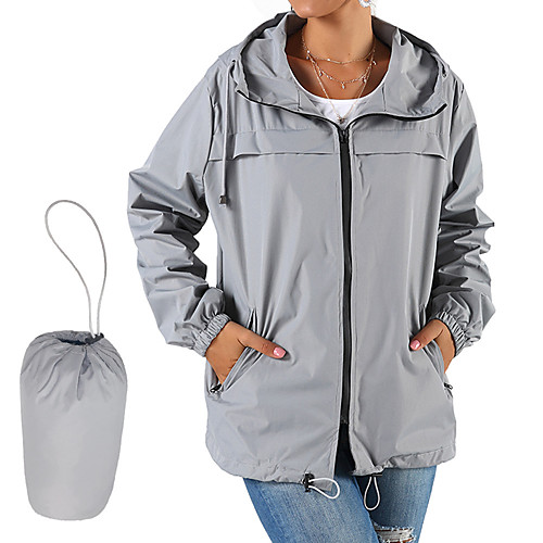 

Women's Hiking Softshell Jacket Hiking Windbreaker Outdoor Waterproof Lightweight UV Sun Protection Breathable Jacket Top Fishing Climbing Camping / Hiking / Caving Black Gray / Quick Dry