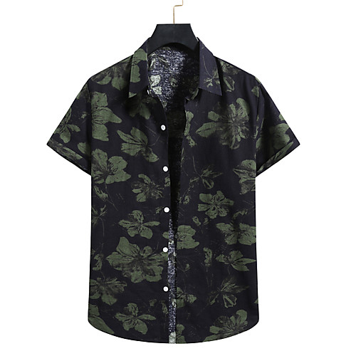 

Men's Shirt 3D Print Graphic Prints Print Short Sleeve Vacation Tops Black
