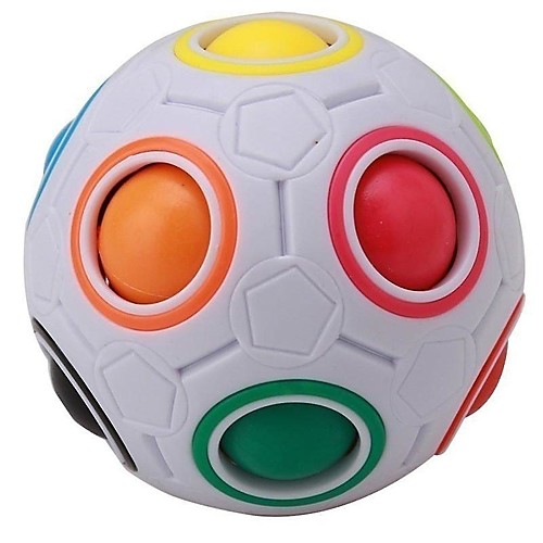 

strange-shape magic cube desk toys, anti-stress rainbow soccer puzzle stress