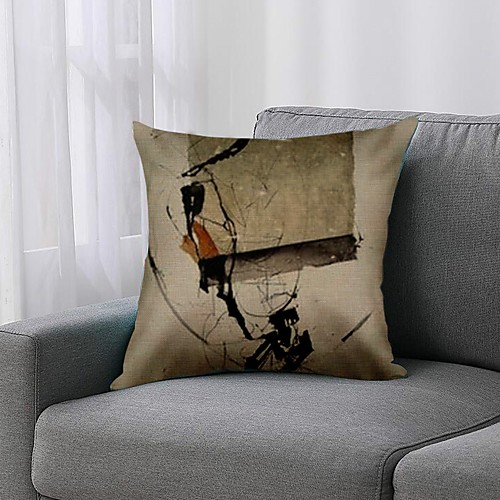 

1 Pc Splashed Cushion Cover Double Side Print 45x45cm Linen for Sofa Bedroom