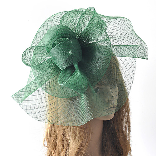 

Elegant & Luxurious Retro Tulle Fascinators with Hollow-out / Solid 1 Piece Special Occasion / Party / Evening Headpiece