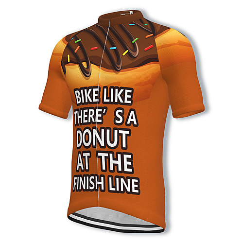 

21Grams Men's Short Sleeve Cycling Jersey Spandex Orange Bike Top Mountain Bike MTB Road Bike Cycling Breathable Quick Dry Sports Clothing Apparel / Athleisure