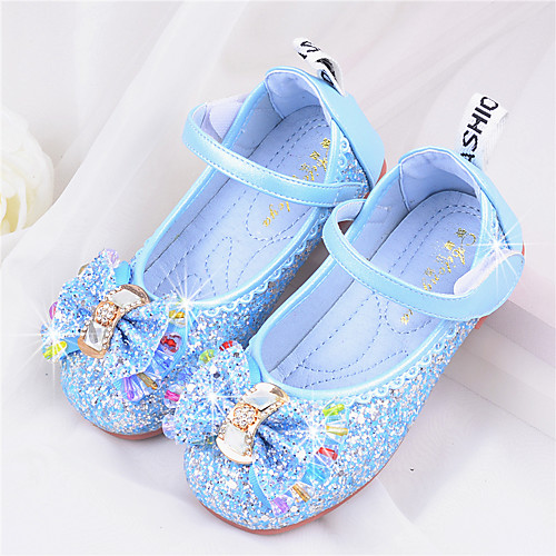 

Girls' Flats Flower Girl Shoes Princess Shoes School Shoes Rubber PU Little Kids(4-7ys) Big Kids(7years ) Daily Party & Evening Walking Shoes Rhinestone Bowknot Sparkling Glitter Purple Blue Pink