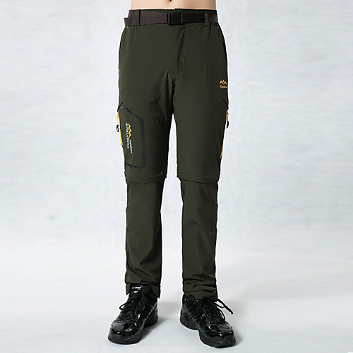 

Women's Men's Hiking Pants Trousers Softshell Pants Convertible Pants / Zip Off Pants Solid Color Outdoor Windproof Breathable Quick Dry Ventilation Softshell Pants / Trousers Bottoms Black Army