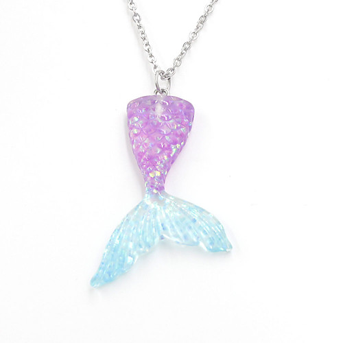 

Princess Necklace Holiday Jewelry Girls' Movie Cosplay Pendant Sparkle & Shine Golden Purple Light Purple Necklace Christmas Halloween Carnival Plastics