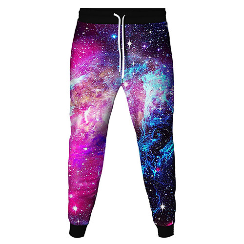 

Men's Women's Sweatpants Joggers Jogger Pants Athletic Bottoms Drawstring Beam Foot Winter Fitness Gym Workout Running Jogging Training Breathable Soft Sweat wicking Normal Sport Galaxy Deep Purple