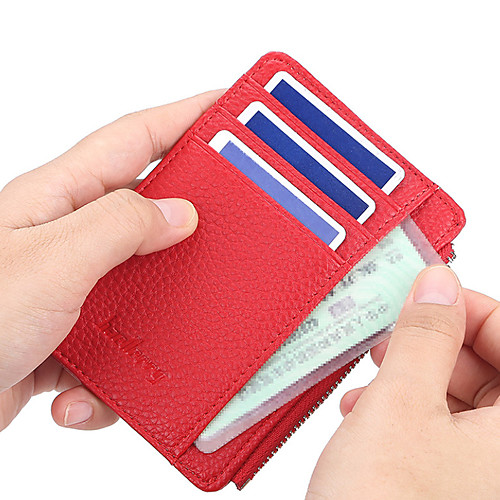 

Unisex Bags PU Leather Wallet Solid Color Daily Office & Career 2021 Black Blue Red Blushing Pink