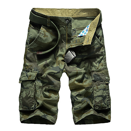 

Men's Hiking Pants Trousers Hiking Shorts Hiking Cargo Shorts Ventilation Quick Dry Breathable Wearproof Summer Camo / Camouflage Cotton for Army Green Khaki S M L XL XXL / Tactical Cargo Pants