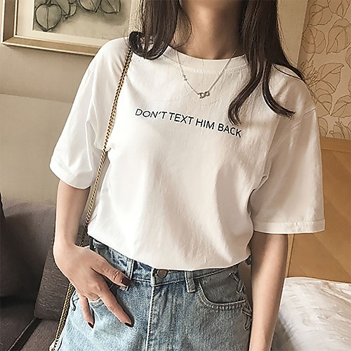 

Women's Tee / T-shirt Pure Color Crew Neck Sport Athleisure Top Short Sleeves Breathable Soft Comfortable Everyday Use Casual Daily Outdoor